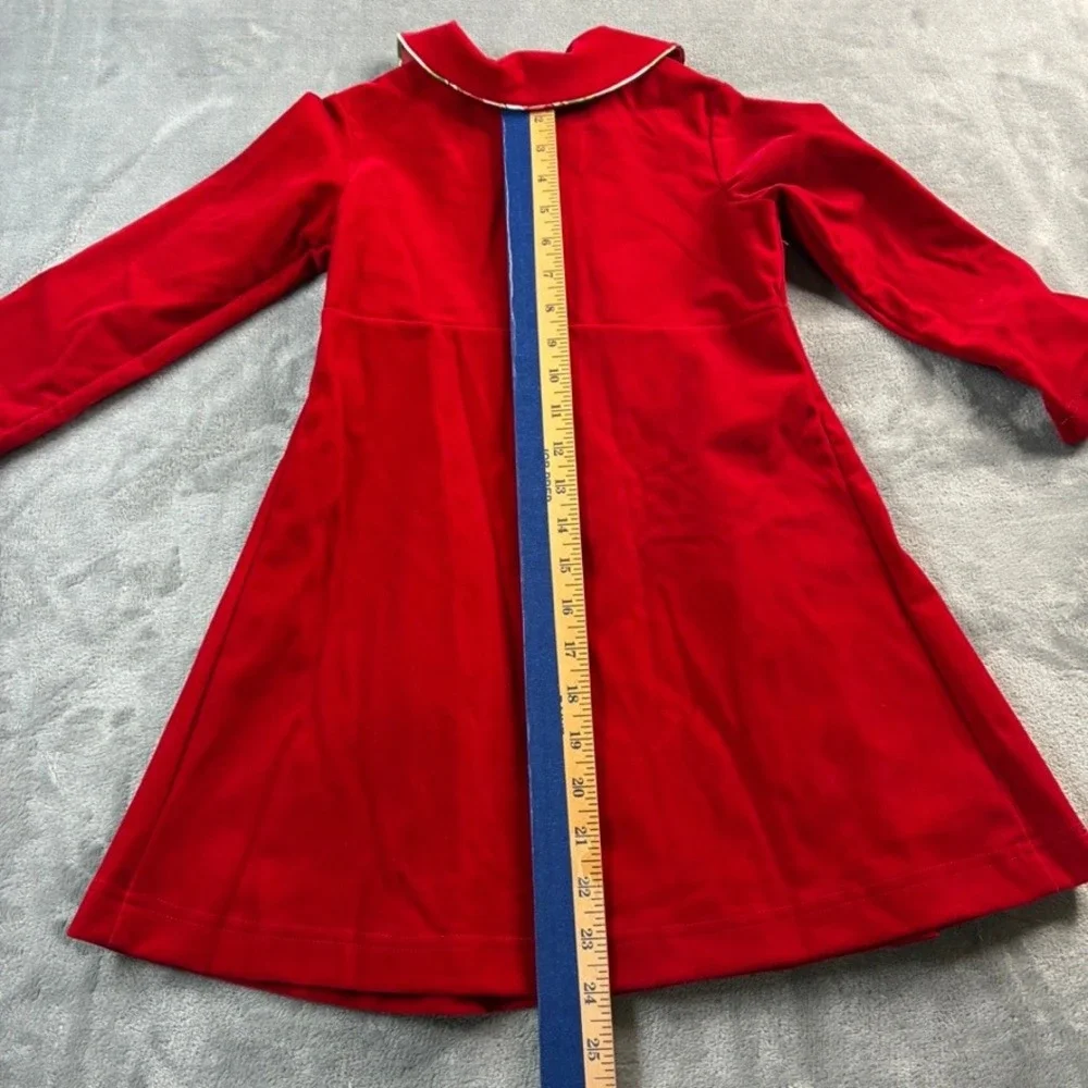 Blueberry Boulevard Girls Red Velvet Holiday Coat Dress Size 5T‎ EUC